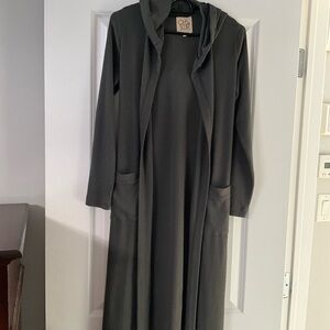 Chaser Charcoal Long Sleeve Hooded Duster